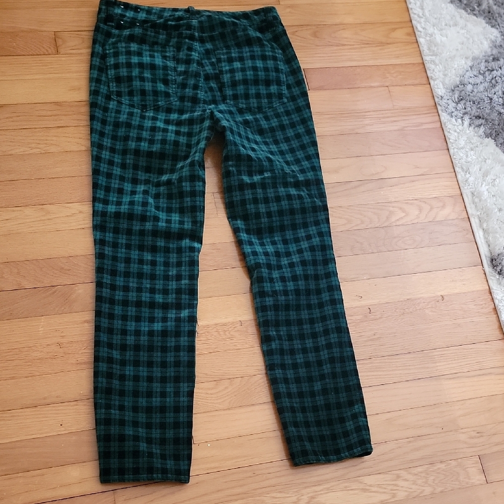 Talbots Teal Velveteen Straight Leg Pants - Picture 4 of 5